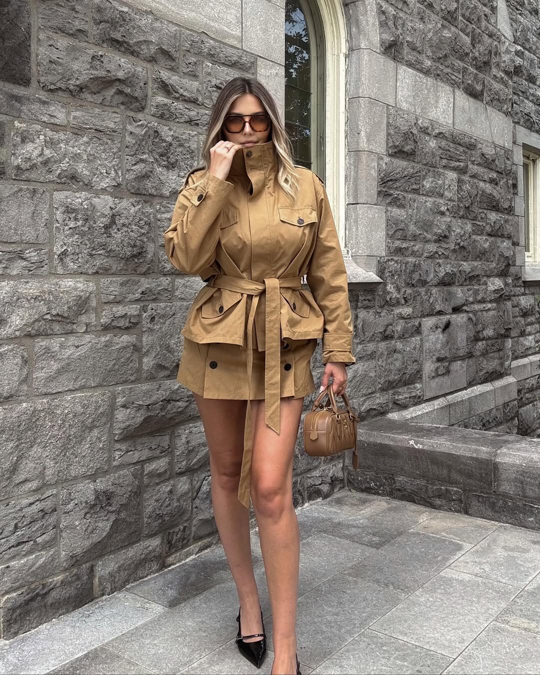 Harper | Chic Belted Jacket & Skort Co-ord