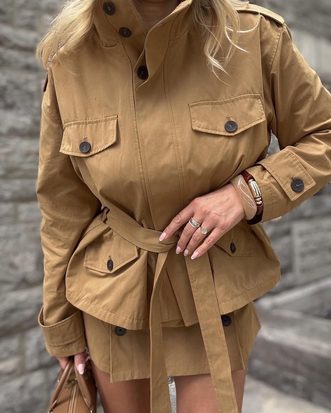 Harper | Chic Belted Jacket & Skort Co-ord