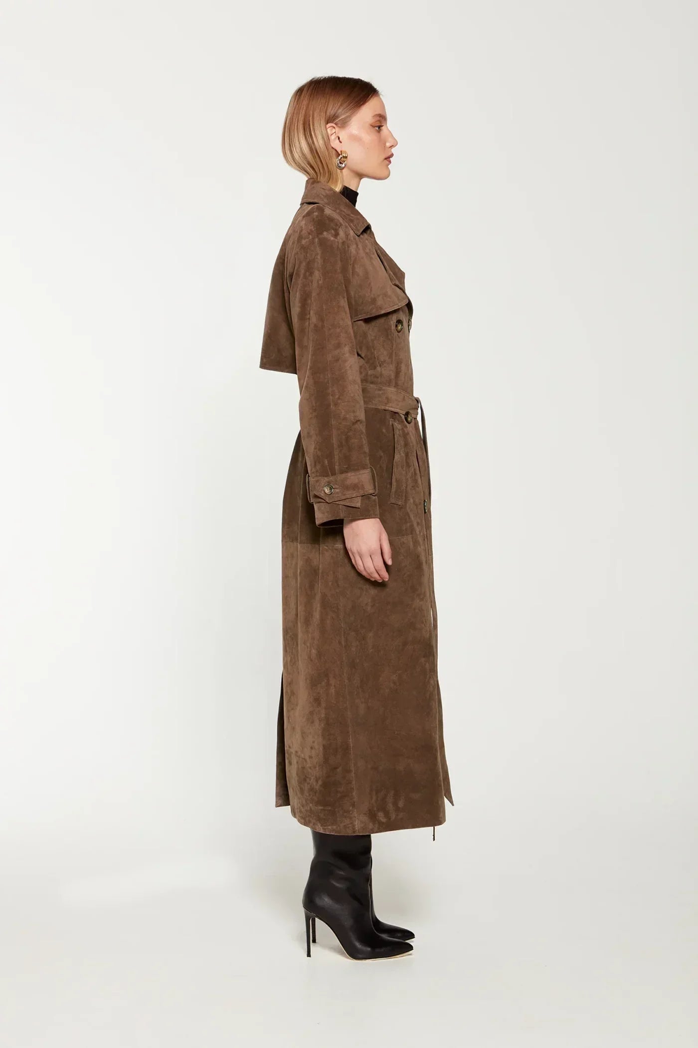 Maybel | Suede Trench Coat