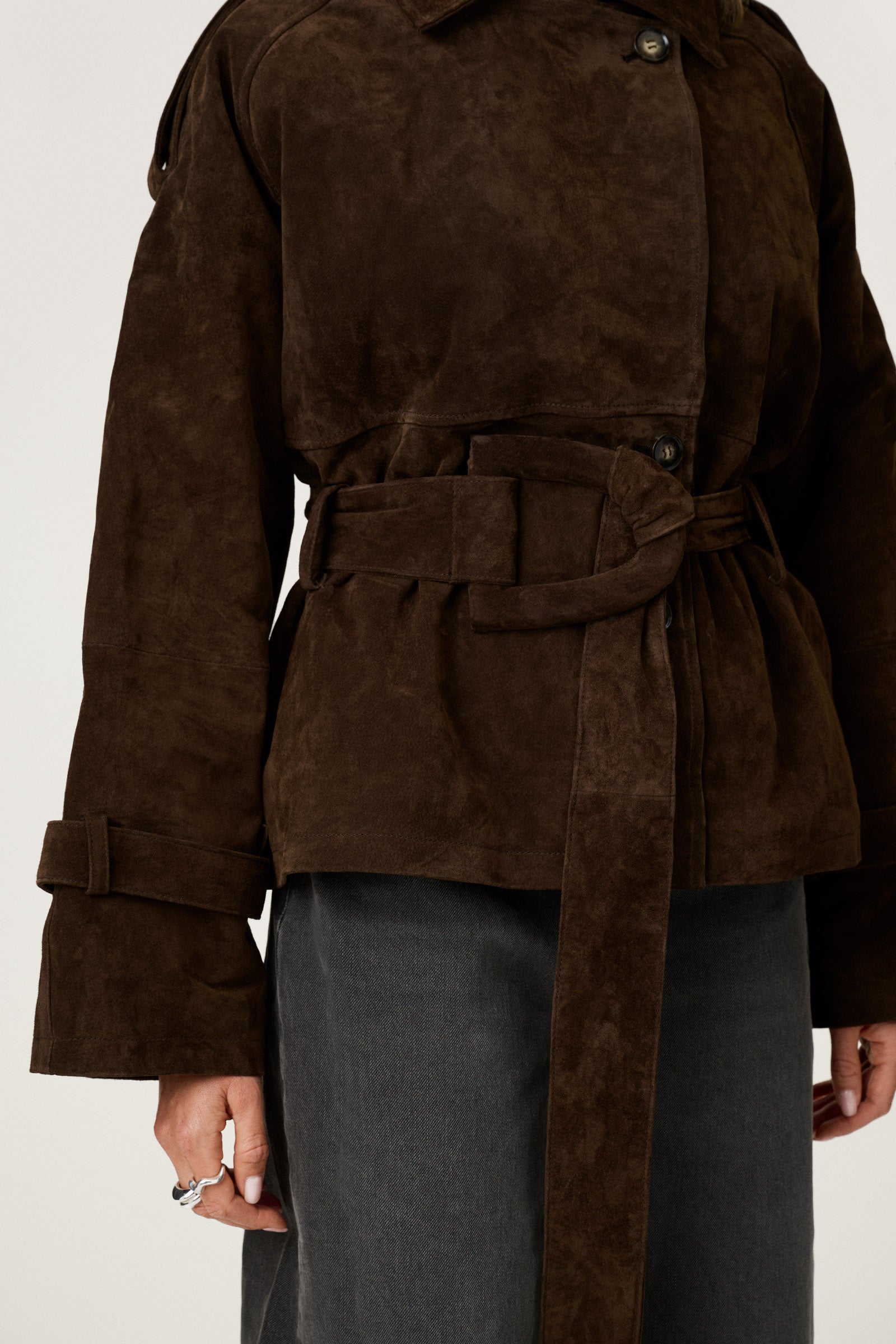 Monroe | Cropped Trench Coat