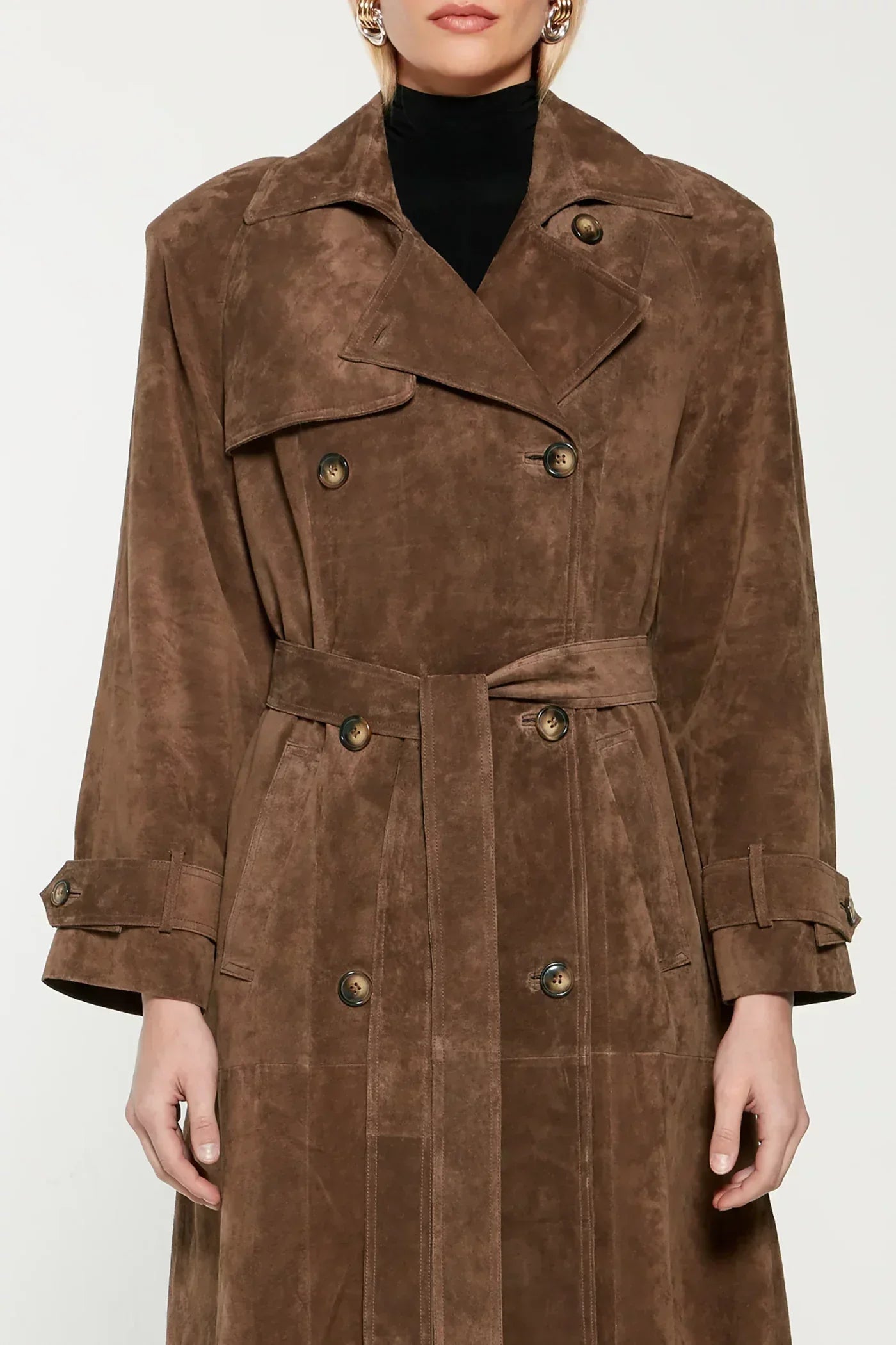 Maybel | Suede Trench Coat