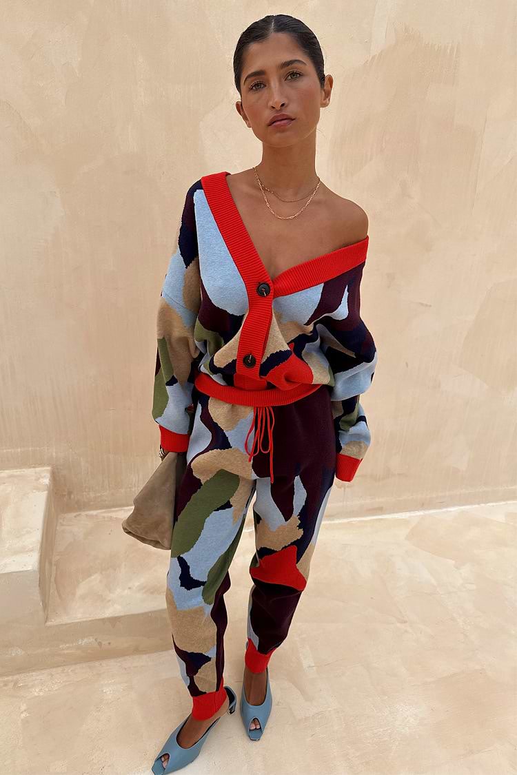 Sarai | Abstract Bright Color Block Set