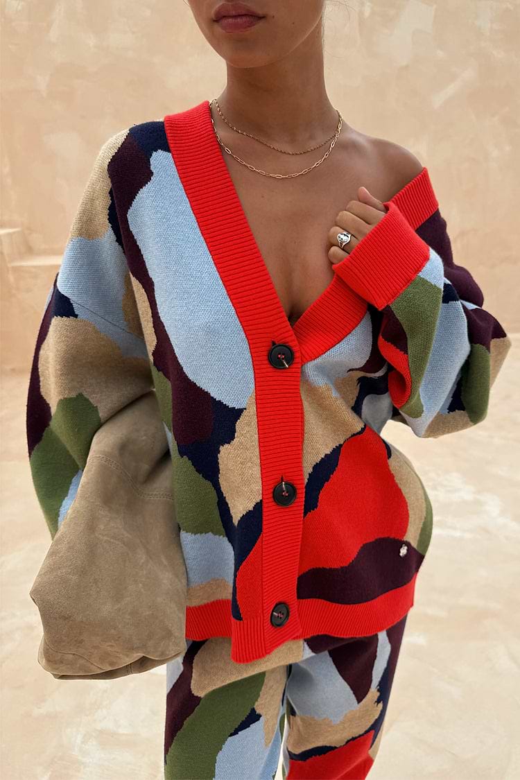 Sarai | Abstract Bright Color Block Set