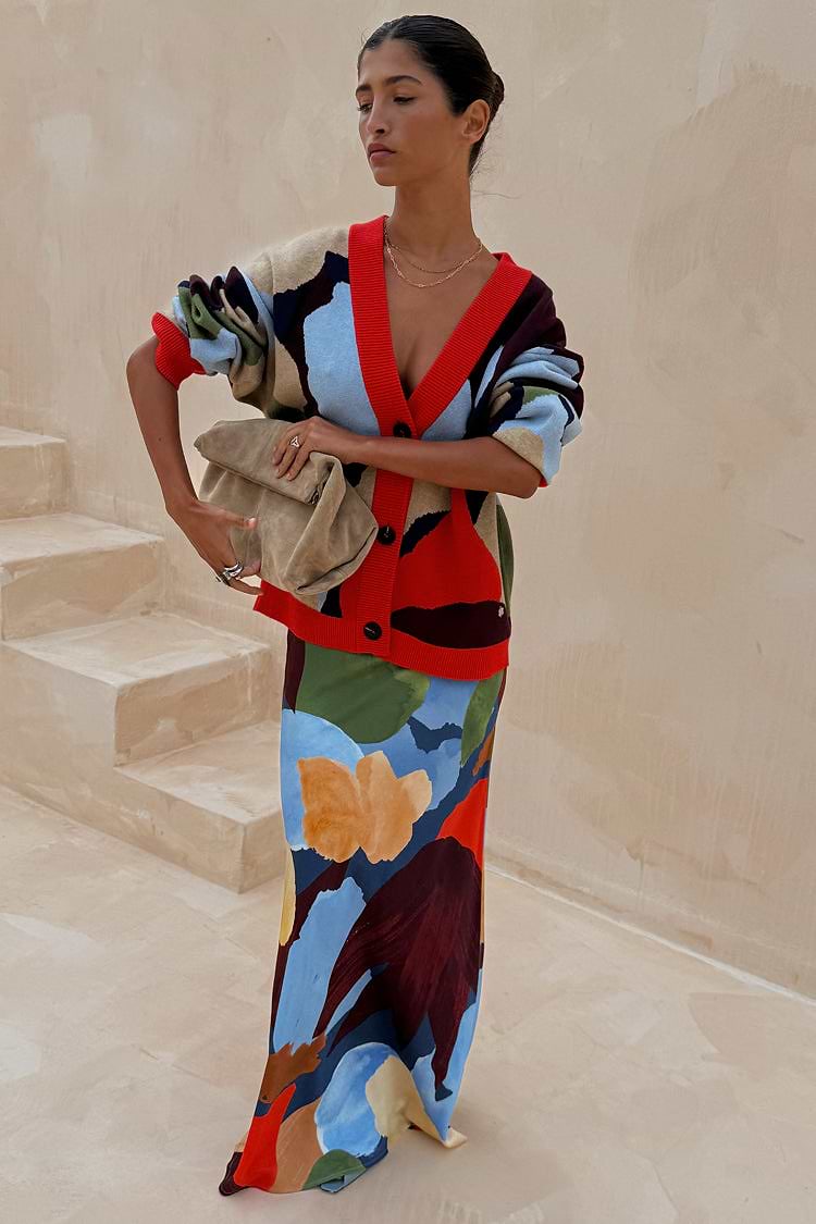 Sarai | Abstract Bright Color Block Set