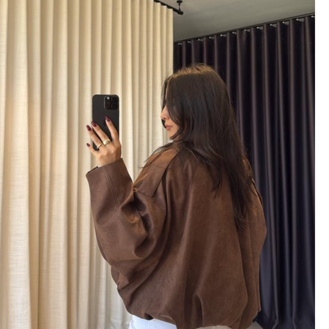 Avery | Luxe Suede Bomber Jacket
