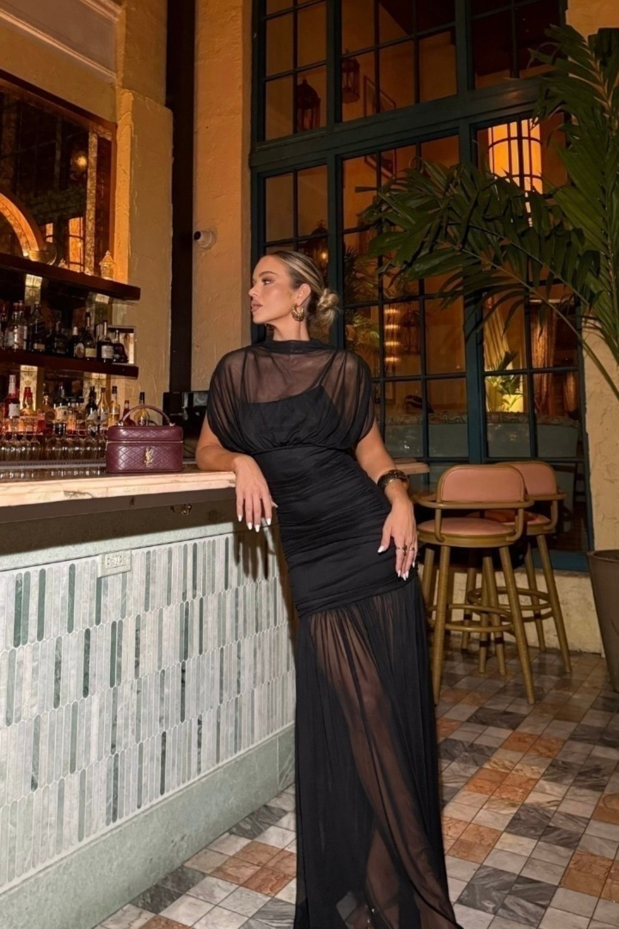 Riviera | Evening Sheer Maxi Dress