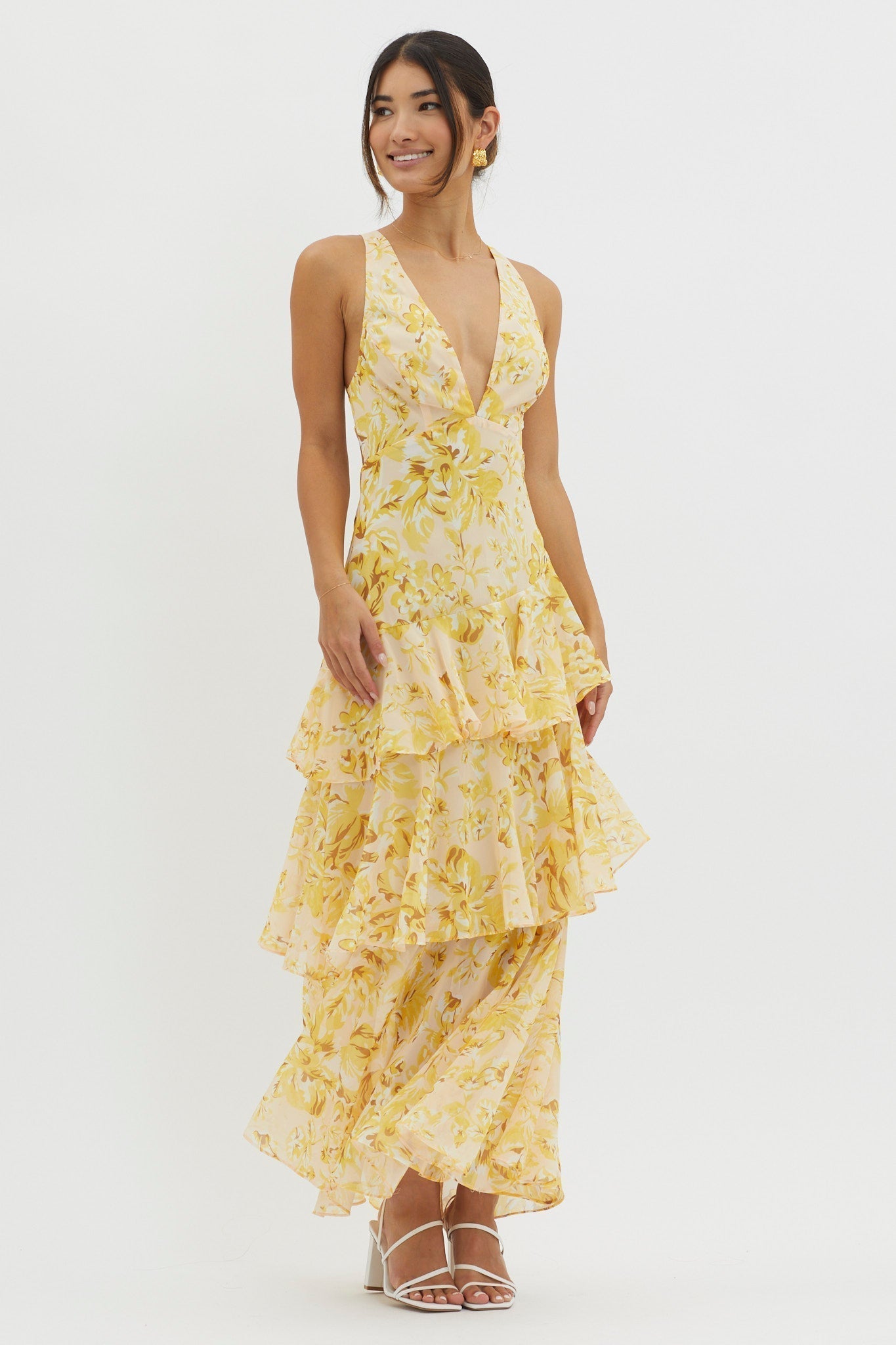 Evita | Floral Ruffle Dress